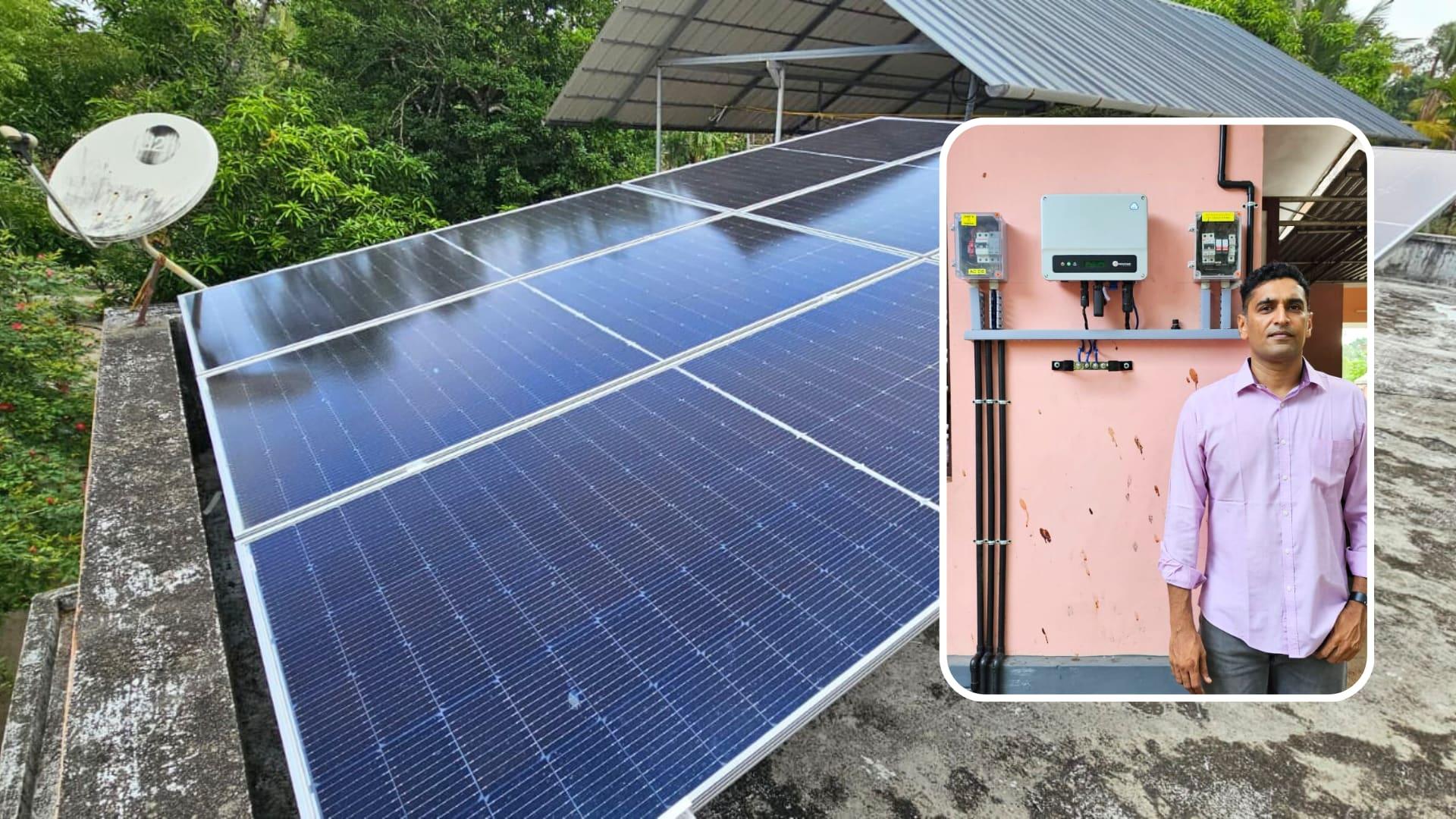 A SEDNA subsidy customer with their solar system
