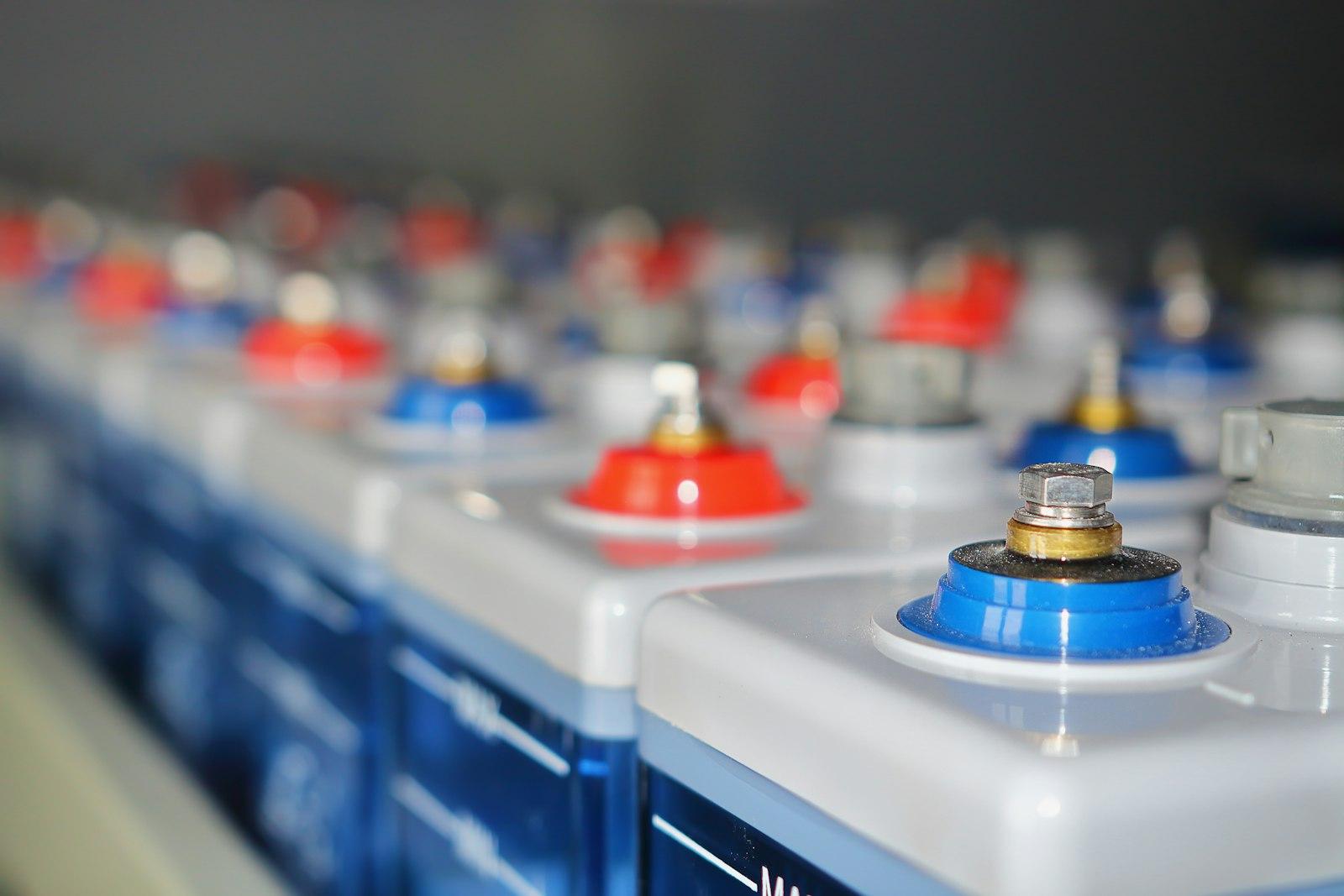 A bank of batteries for home backup power